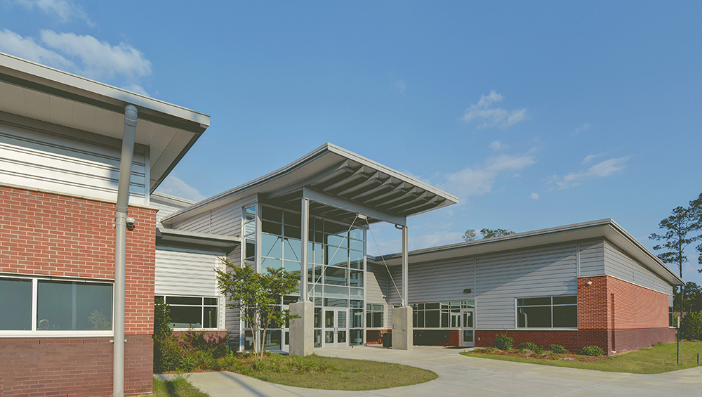 front of building